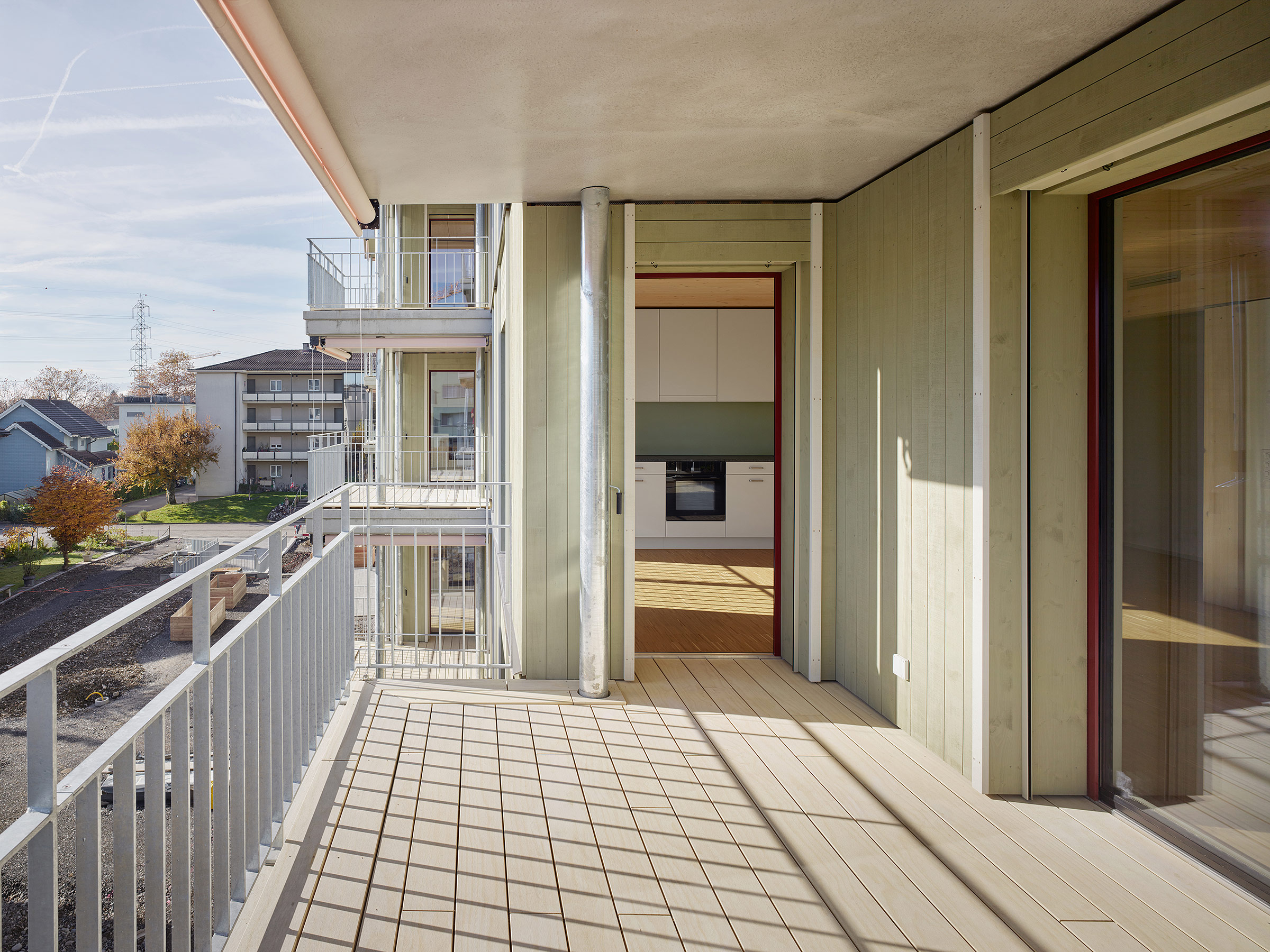 Neubau Mehrfamilienhaus Oele Steinhausen - Foto Balkon