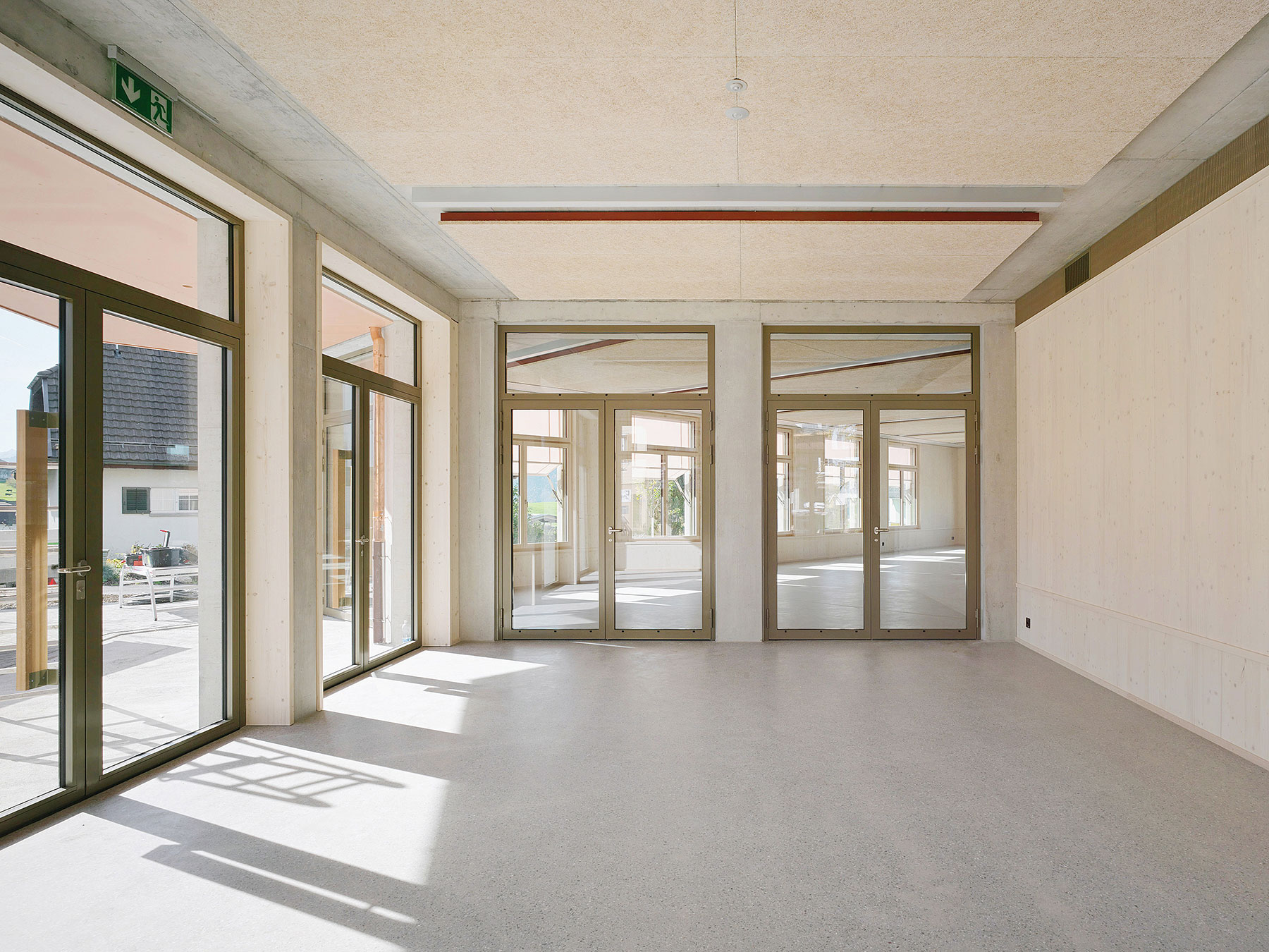 Neubau Mehrzweckgebäude Alosen - Foyer